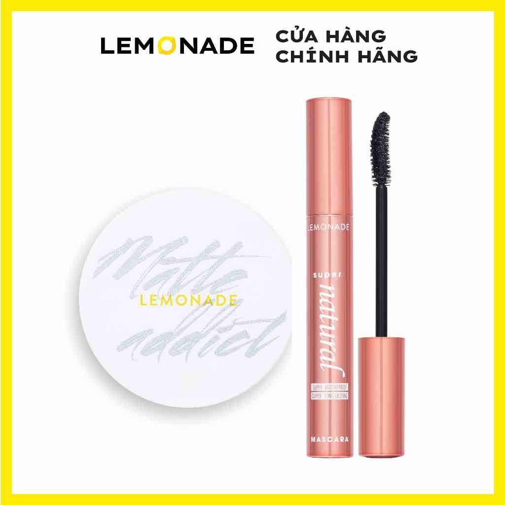 Combo Lemonade Phấn nước Matte Addict Cushion 15g và Chuốt mi SuperNatural Mascara 7.5g