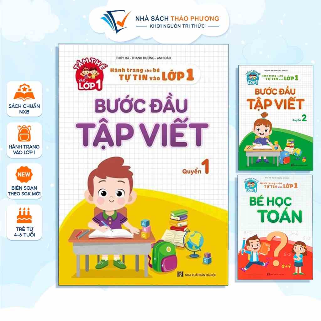 Sách - Bước đầu tập viết - Hành trang cho bé tự tin vào lớp 1 (Bộ 3 cuốn)