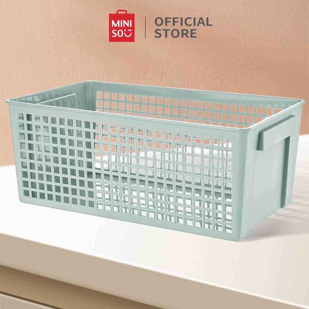 Giỏ nhựa đựng đồ hình chữ nhật để bàn Miniso nhỏ gọn đa năng - Giao màu ngẫu nhiên