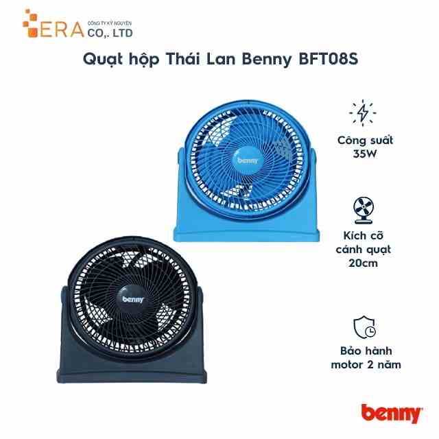 [Mã BMLTA35 giảm đến 35K đơn 99K] Quạt hộp Thái Lan Benny BFT08S