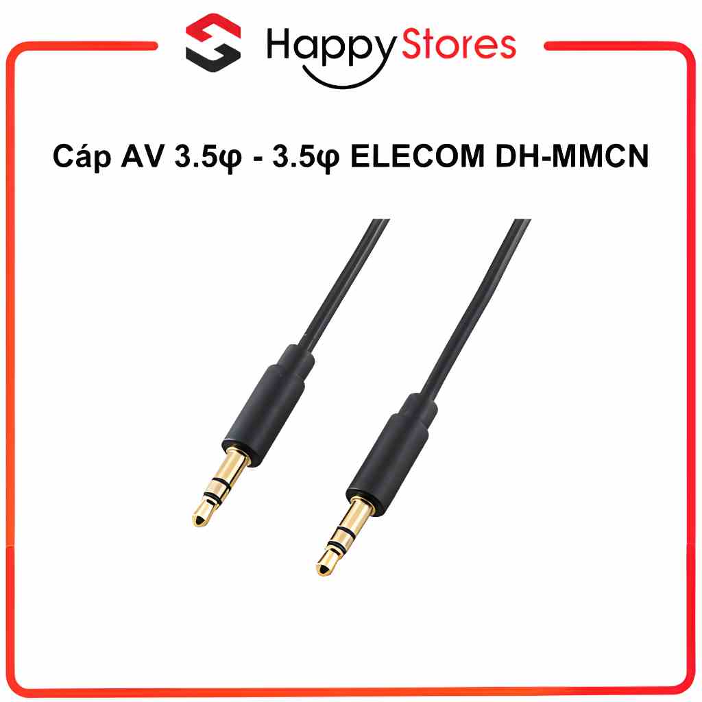 [Mã BMLTA35 giảm đến 35K đơn 99K] Cáp Audio Jack 3.5mm ELECOM DH-MMCN10 Dài 1m