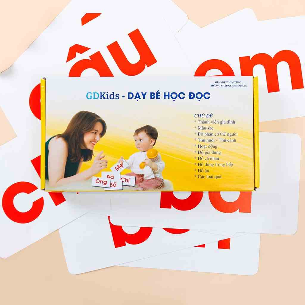 Flashcard - Dạy Trẻ Học Đọc GlennDoman - Bộ 100 thẻ học thông minh phát triển ngôn ngữ cho trẻ từ 0-6 tuổi