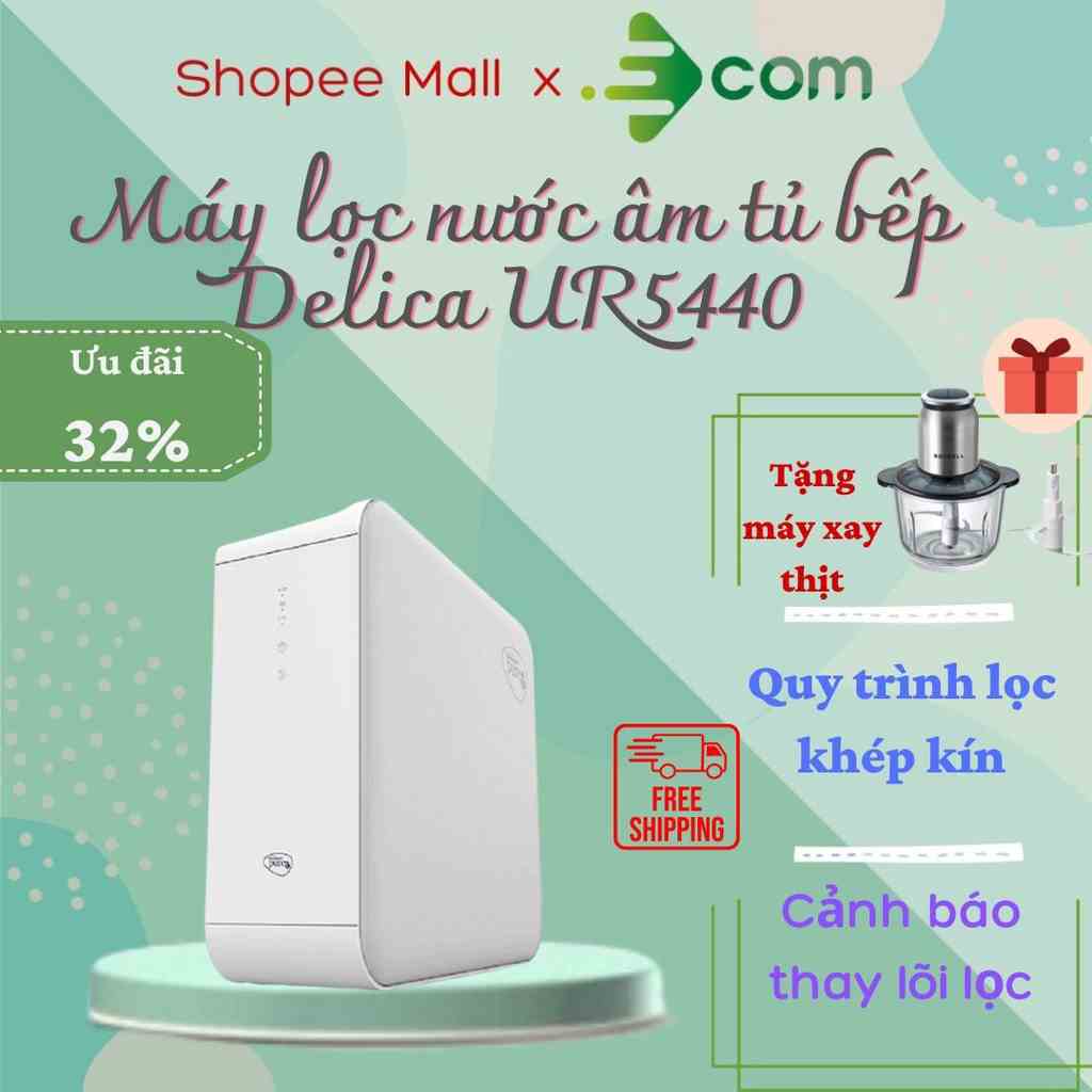 Máy lọc nước âm tủ bếp Unilever Pureit Delica UR5440, uống trực tiếp không bình chứa, hàng chính hãng