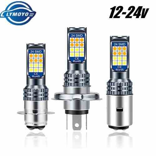 Bóng Đèn Pha LED Lymoyo  30W Ánh Sáng Trắng 6600LM H6M P15D H4 BA20D Cho Xe Máy/Scooter 12V