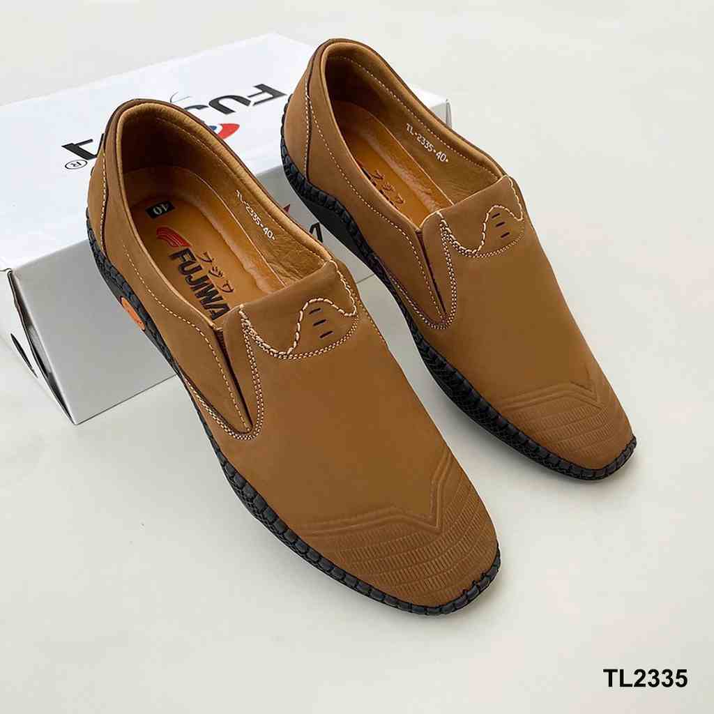 Giày Lười Da Bò FUJIWA - TL2335. Da Thật Nguyên Miếng. Được Đóng Thủ Công (Handmade). Size:  38, 39, 40, 41, 42, 43