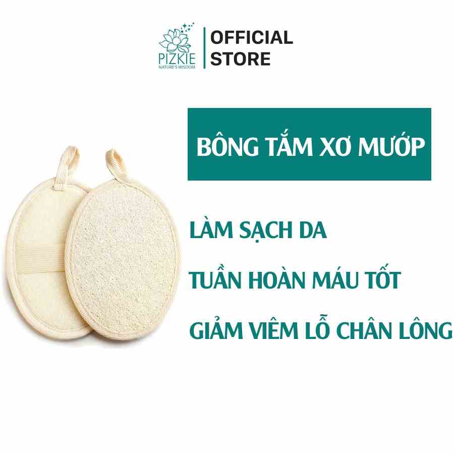 [Mã BMLTB35 giảm đến 35K đơn 99K] Bông Tắm XƠ MƯỚP Tẩy Tế Bào Chết Body, Massage Body Pizkie 10gr