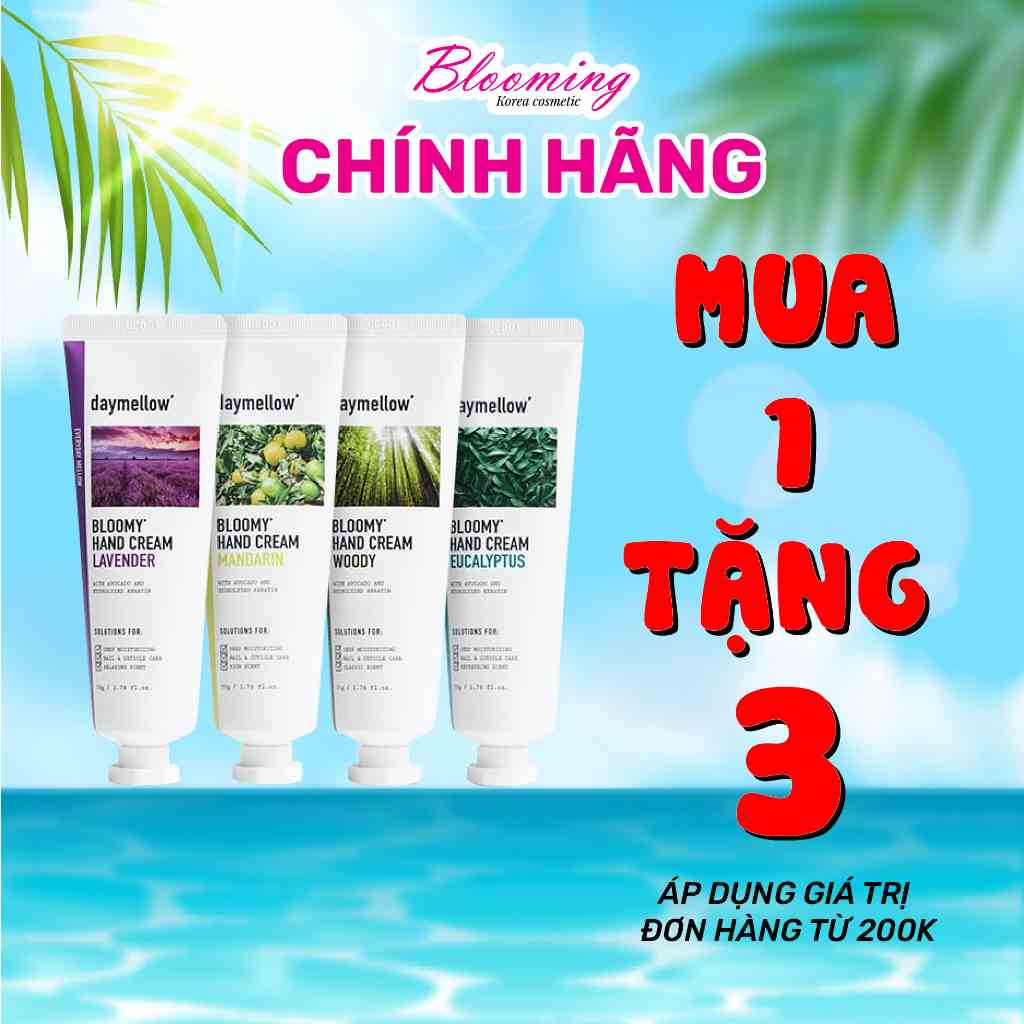 [Mã BMLTB35 giảm đến 35K đơn 99K] Kem Dưỡng Da Tay Giữ Ẩm, Chống Lão Hóa Daymellow Bloomy Hand Cream 50g