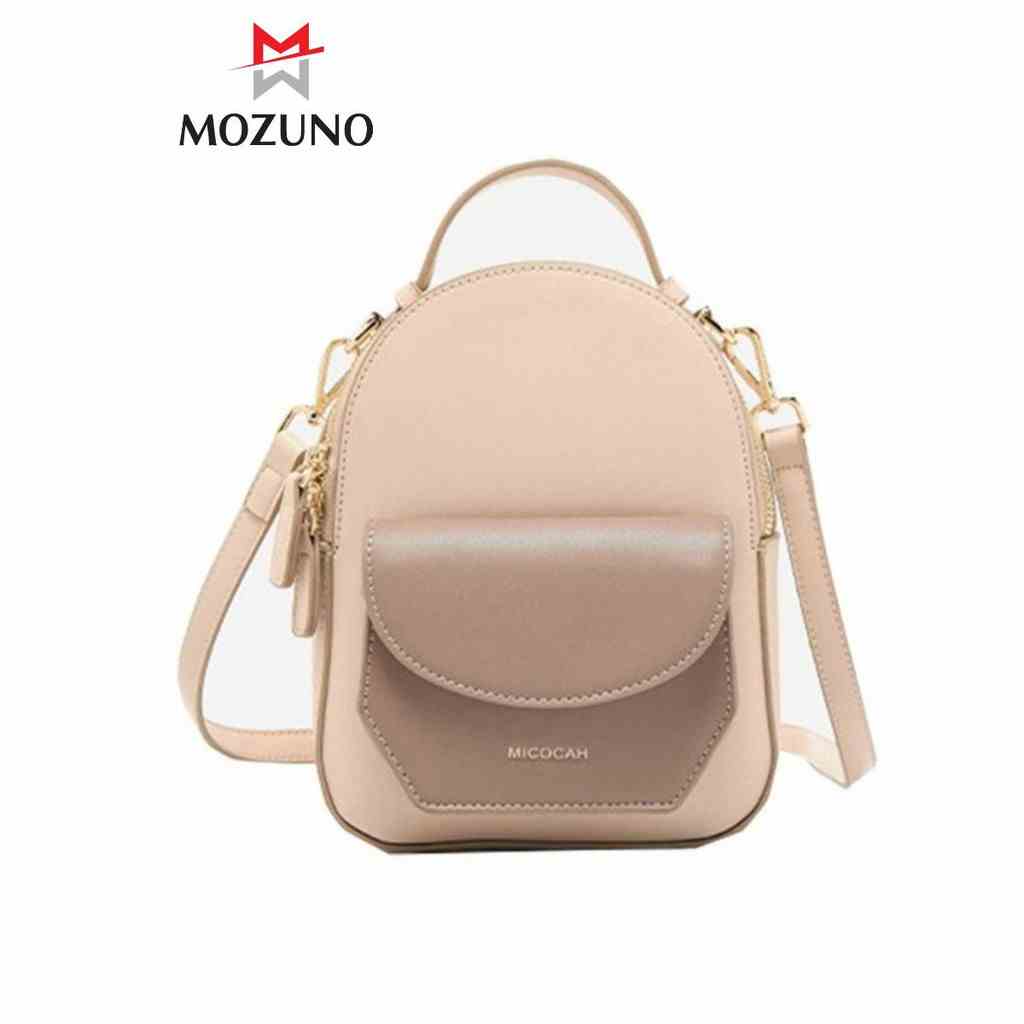 Balo Nữ Mini Thời Trang Chính Hãng MICOCAH Phối Màu Vintage Siêu Sang Siêu Đẹp Mẫu Mới Hot 2021 MC43-Mozuno