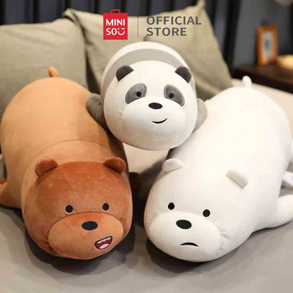 Thú bông Gấu We Bare Bears Miniso size lớn cao cấp xinh xắn siêu mềm mại