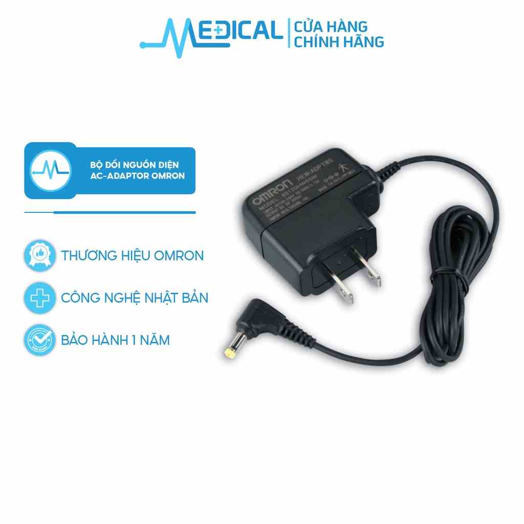 Bộ đổi nguồn điện Ac-adaptor OMRON dùng cho máy đo huyết áp bắp tay hàng chính hãng - MEDICAL