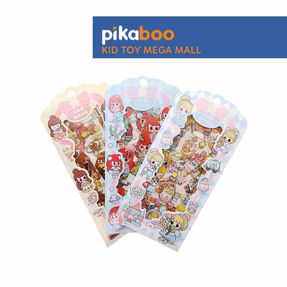 Sticker cho bé dễ thương Pikaboo miếng dãn ngộ nghĩnh đáng yêu mẫu mã đa dạng chất liệu PVC không thấm nước