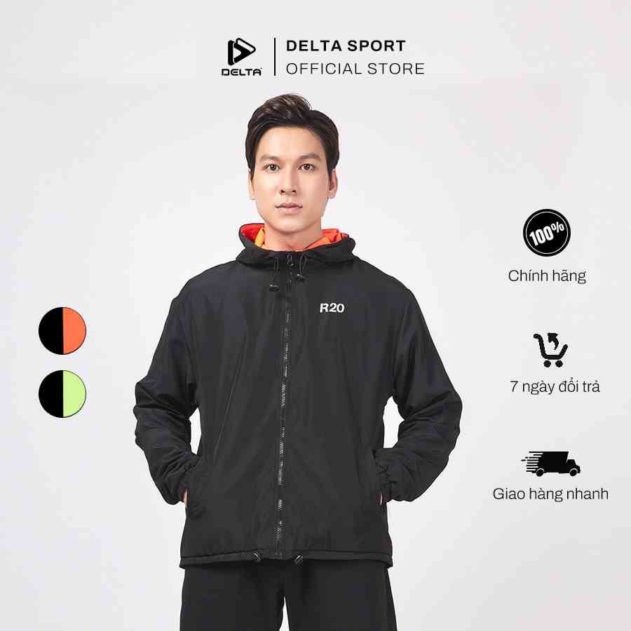 Áo khoác thể thao unisex DELTA RJA002U chất liệu 100% polyester, vải mỏng nhẹ, 2 lớp chống nắng tối ưu