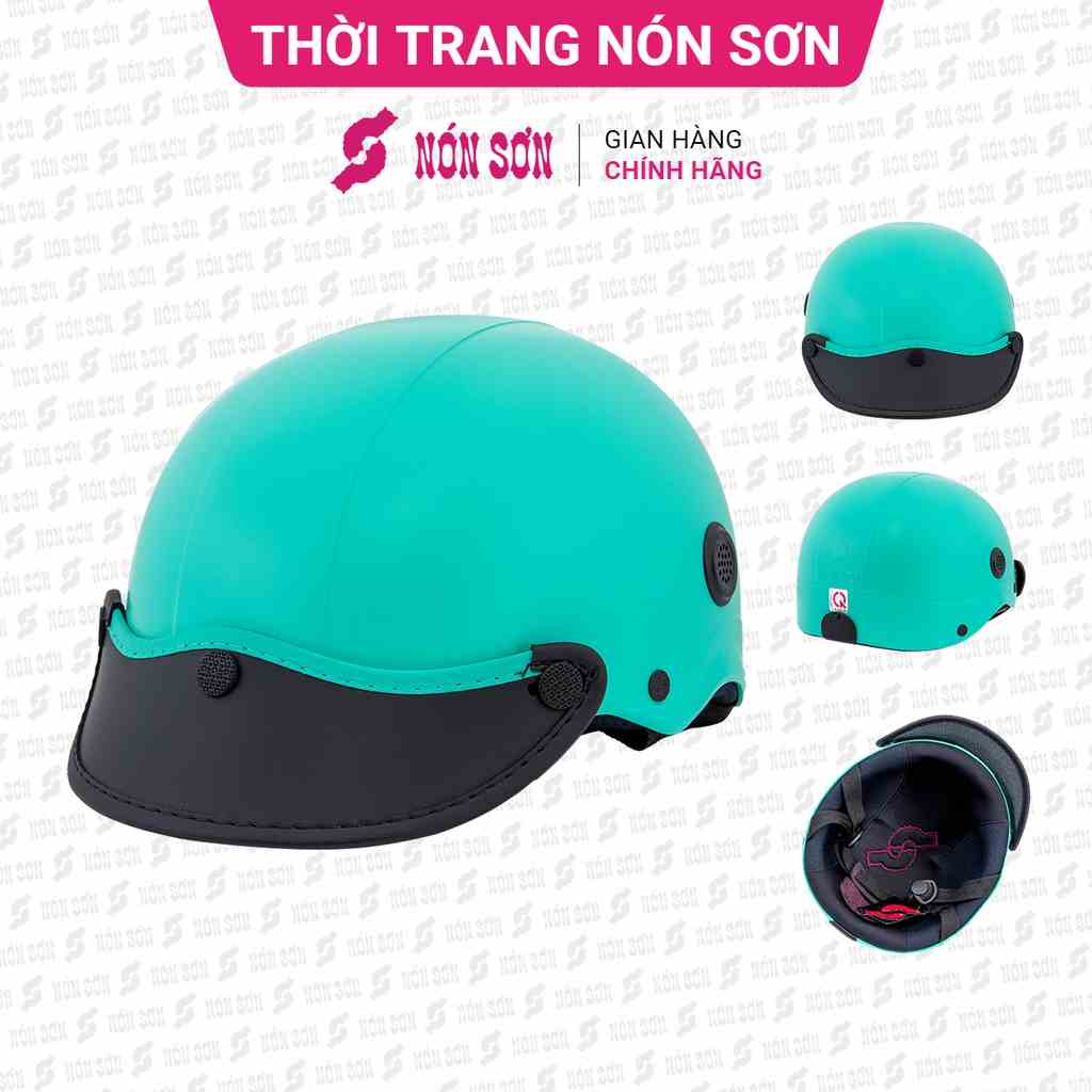 Mũ bảo hiểm nửa đầu lỗ thông gió chính hãng NÓN SƠN XANH-TG-XH-500