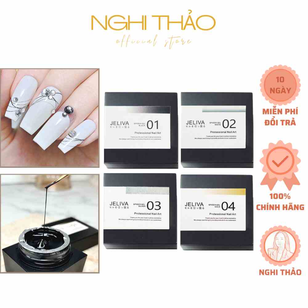 Gel nhện nail JELIVA siêu dai 8g NGHI THẢO