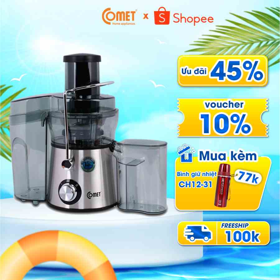 [Mã ELCMVIP1 giảm 10% đơn 699K] Máy ép trái cây Comet CM9836 - 600W