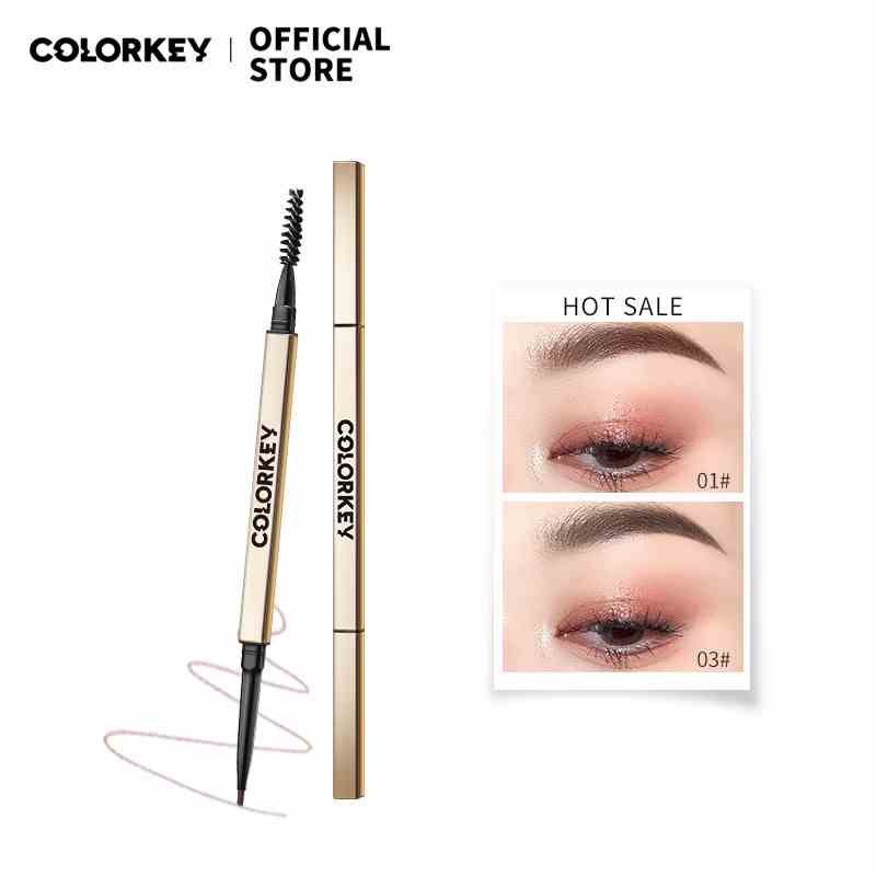 【COLORKEY】Bút Chì Kẻ Lông Mày Colorkey Thiết Kế Hai Đầu Chống Mồ Hôi Tiện Lợi 80g