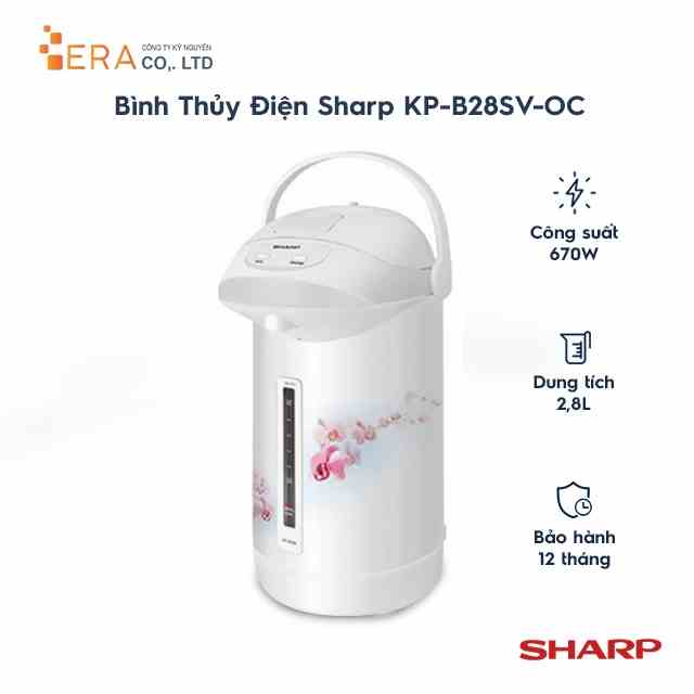 [Mã BMLT100 giảm đến 100K đơn 499K] Bình thủy điện Sharp KP-B28SV 2.8L