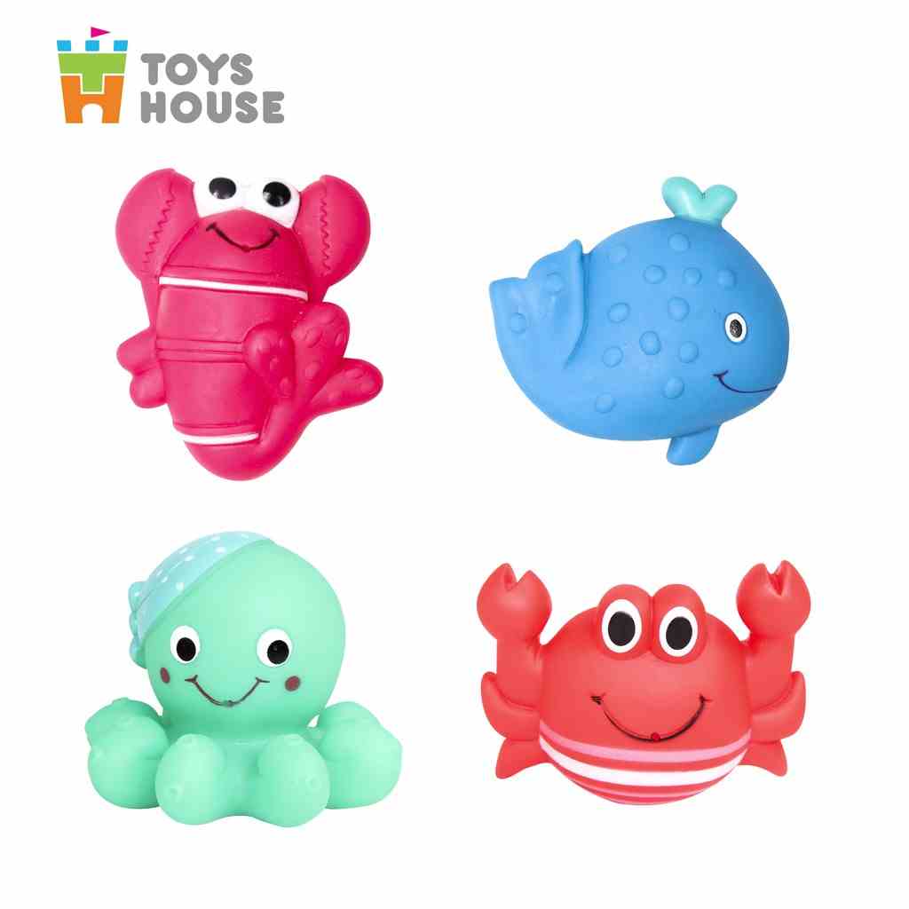 Đồ chơi nhà tắm cho bé-set 4 món sinh vật biển vô cùng dễ thương Toys House, hàng chính hãng