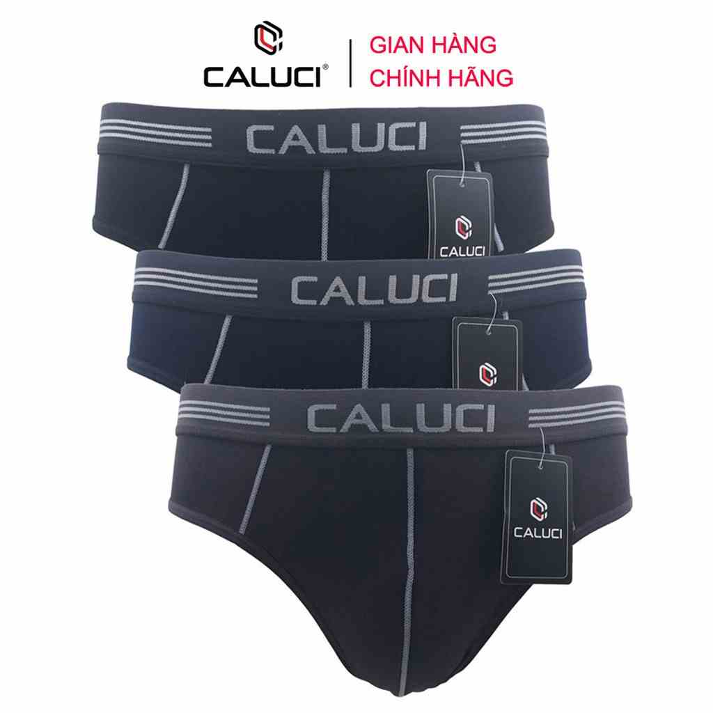 [Mã BMLTB35 giảm đến 35K đơn 99K] Set 3 quần lót nam tam giác CALUCI CA14, vải Cotton mềm mại, thấm hút mồ hôi vượt trội