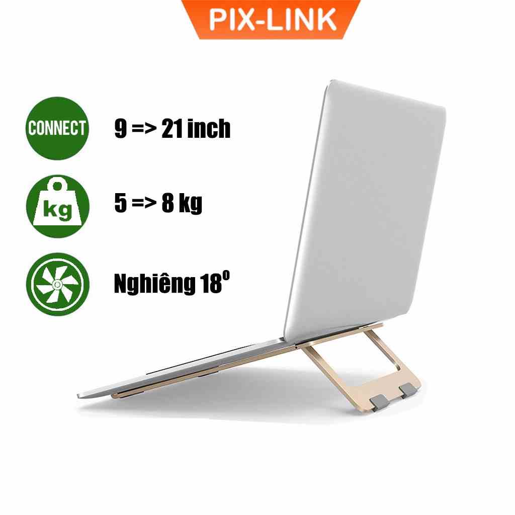 Đế tản nhiệt laptop PIX-LINK X5 chất liệu nhôm nguyên khối, siêu mỏng nhẹ dùng cho máy 13- 15.6 inch