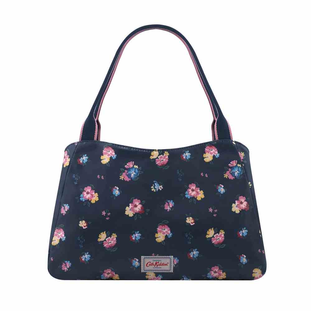 [Mã BMLTB200 giảm đến 100K đơn 499K] Cath Kidston - Túi đeo vai Hobo Shoulder Bag Park Meadow Bunch - 984249 - Navy