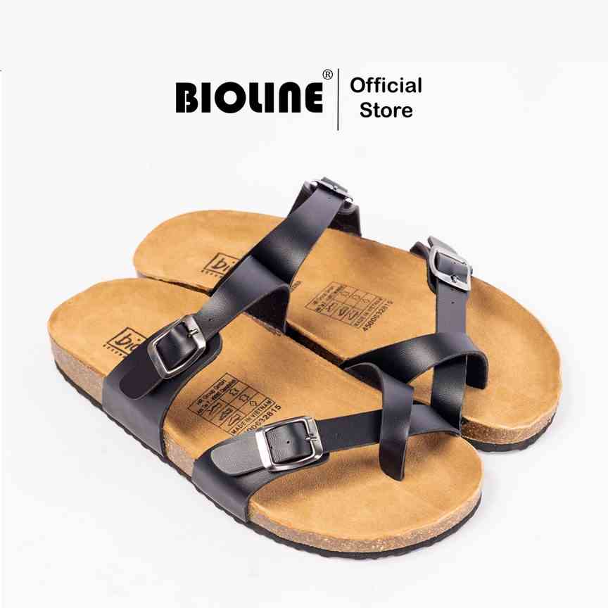 Mã PU06 - Dép công sở Birken Đế Trấu BIOLINE Official Thiết Kế Unisex Quai Chéo Chân Xỏ Ngón Da PU Cao Cấp