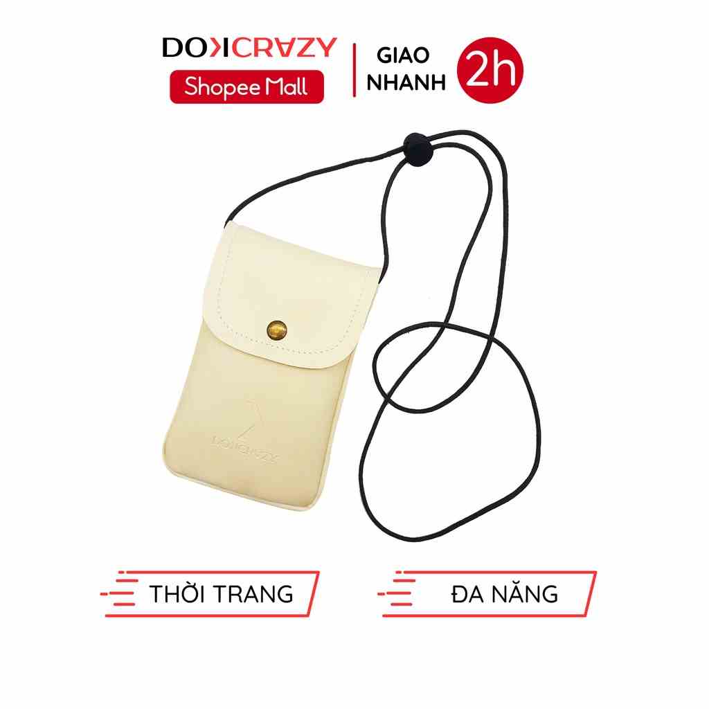 Túi da đựng đồ chống nước có dây đeo DOKCRAZY đa năng đựng kính, điện thoại,thẻ tiện dụng