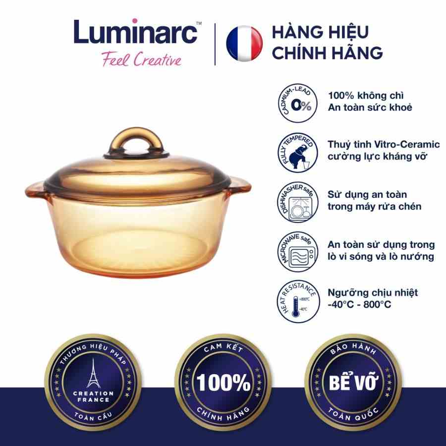 Nồi thủy tinh 1.5L Luminarc Amberline Granite -LUAMN9626M (Bảo hành 10 năm)