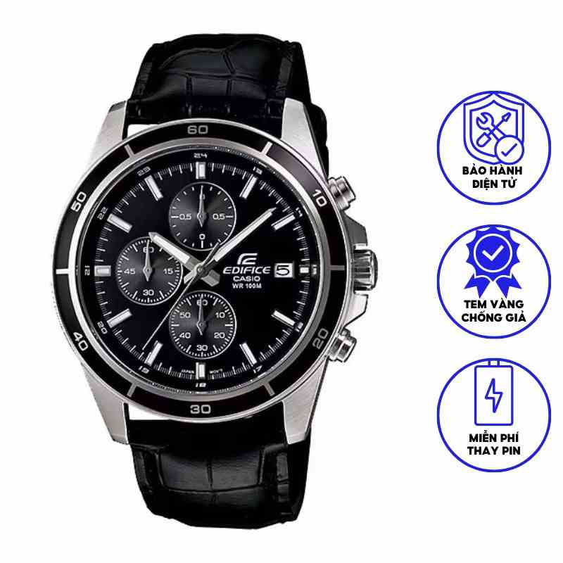 Đồng hồ nam dây da chính hãng Casio EDIFICE EFR-526L-1AVUDF