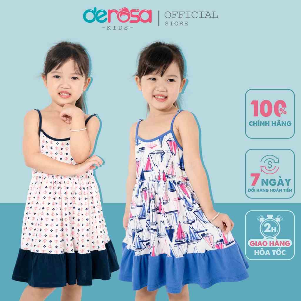 Váy hai dây cho bé DEROSA KIDS đầm bé gái 1 - 5 tuổi ASKD475V