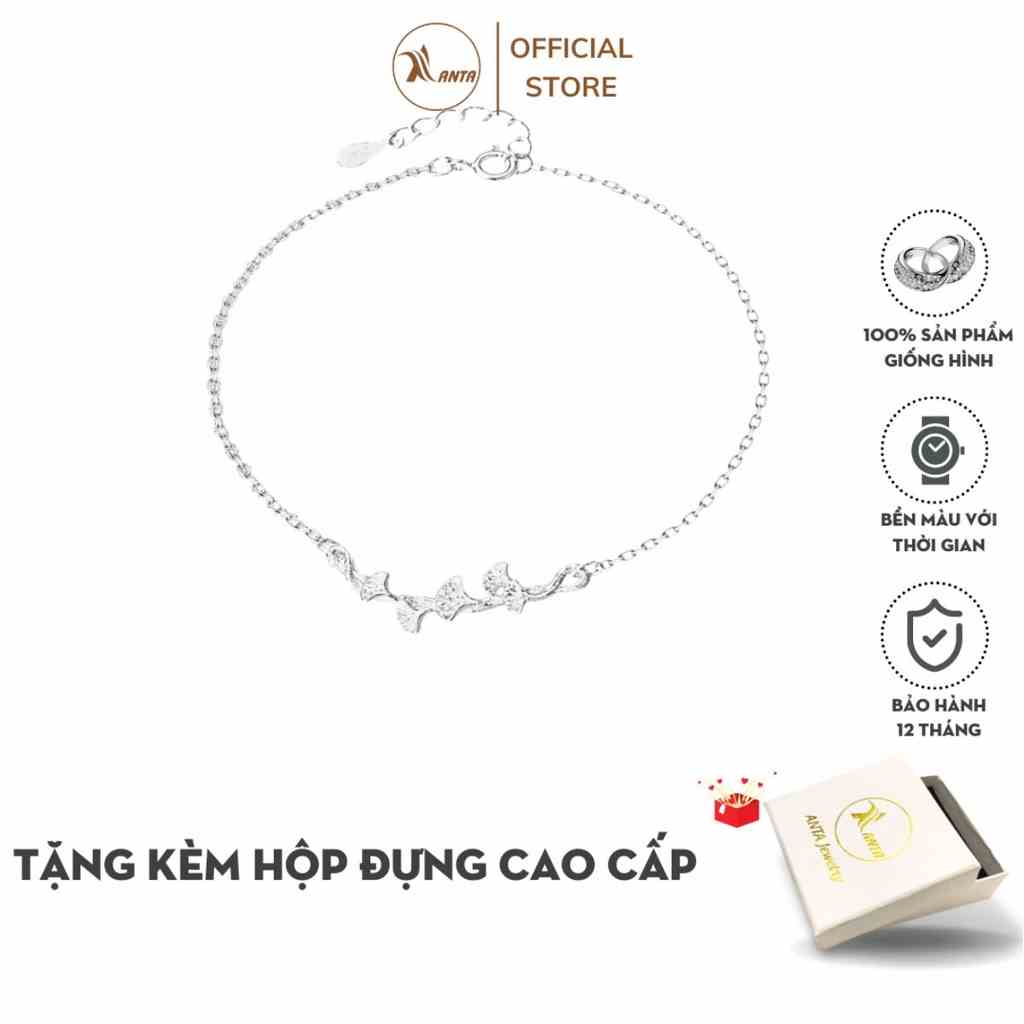 [Mã BMLTB35 giảm đến 35K đơn 99K] Vòng tay bạc 925 thiết kế hình lá cây bạch quả thời trang cho nữ ANTA Jewelry ATJ3441