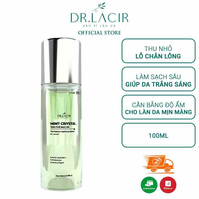 [Mã BMLTA35 giảm đến 35K đơn 99K] Toner Tinh Thể Bạc Hà Mint Crystal Dr.Lacir Làm Sạch Da, Dưỡng Ẩm 100ml DR06