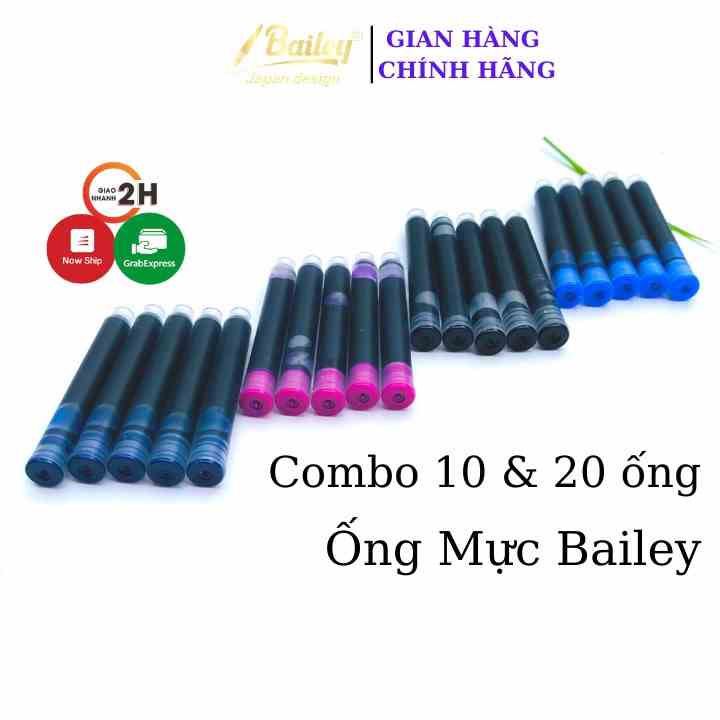 [Mã BMLTA35 giảm đến 35K đơn 99K] Combo 10 và 20 ống mực bút máy Bailey