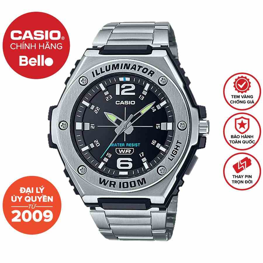 Đồng hồ Nam đây thép Casio MWA-100HD-1AVDF chính hãng bảo hành 1 năm Pin trọn đời