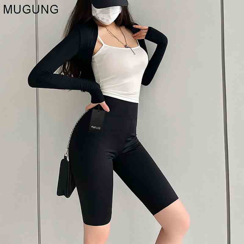 Quần legging lửng nữ Mugung legging nữ co giãn tốt dáng ôm Q02