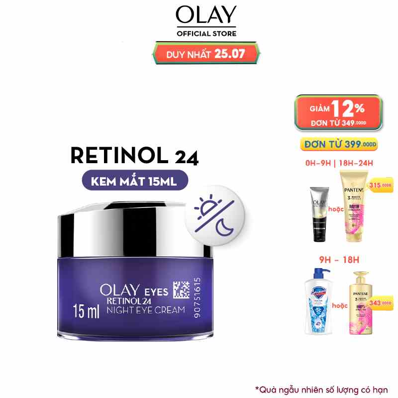 Kem Dưỡng Mắt Trẻ Hóa Da & Mờ Nếp Nhăn OLAY REGENERIST Chứa Chiết Xuất RETINOL24 15ML