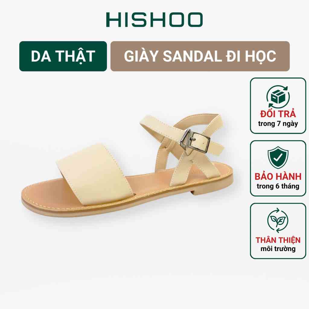 Giày Sandal đi học Nữ Thời Trang biển Quai hậu Ngang Bản To Cao Cấp Có Hishoo Bigsize S007