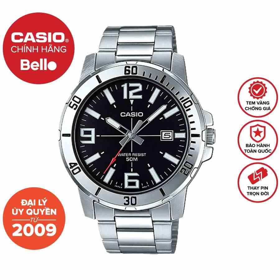 Đồng hồ Nam dây da Casio MTP-VD01 chính hãng bảo hành 1 năm Pin trọn đời