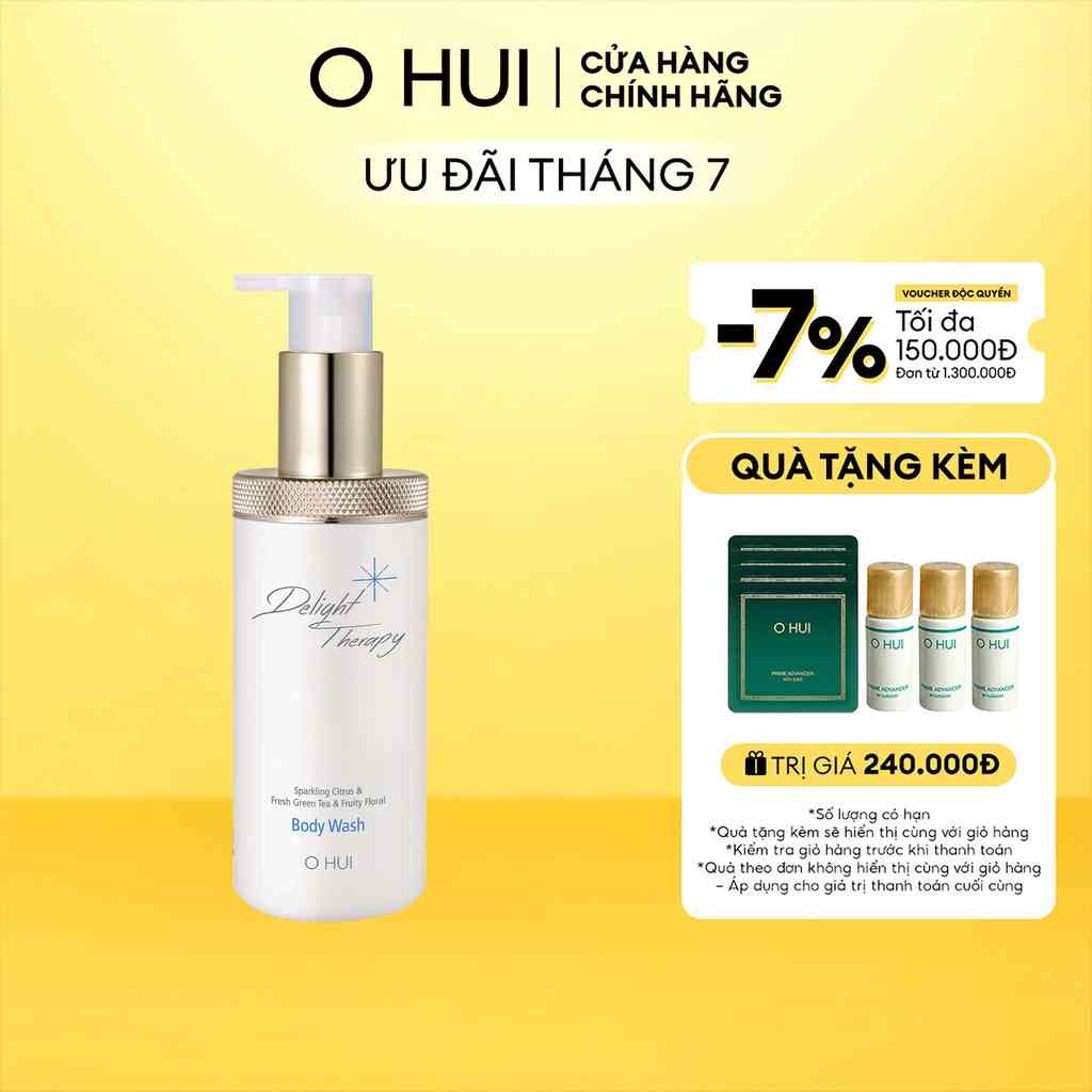 Sữa tắm liệu pháp biển dưỡng sáng da ngăn ngừa mụn OHUI Delight Therapy Body Wash 300ml