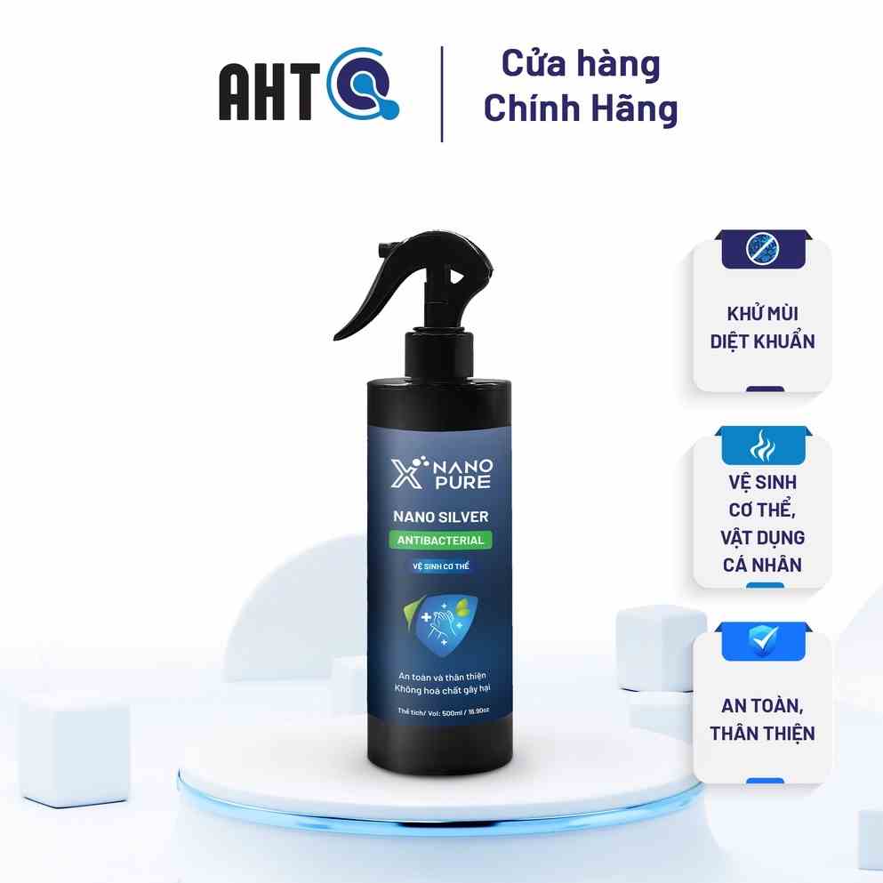 Chai xịt khử mùi nano bạc Nano Xpure - hương nước hoa - khử mùi, vệ sinh, tạo hương thơm 500ml