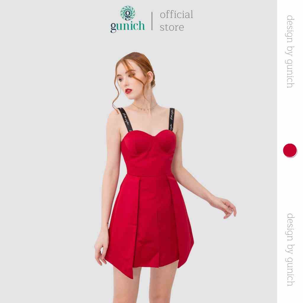 Đầm mini tafta kiểu peplum Gunich (nhiều màu)