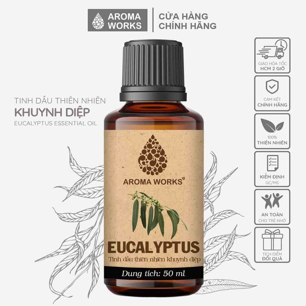 Tinh Dầu Khuynh Diệp Aroma Works Xông Phòng, Khử Mùi, Thanh Lọc Không Khí, Đuổi Muỗi, Giải Cảm - Eucalyptus