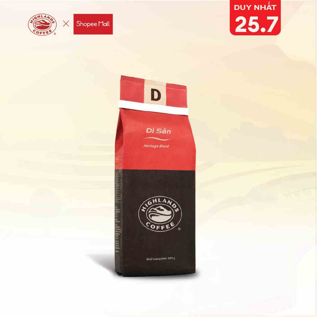 Cà Phê Rang Xay Di Sản Highlands Coffee 200g