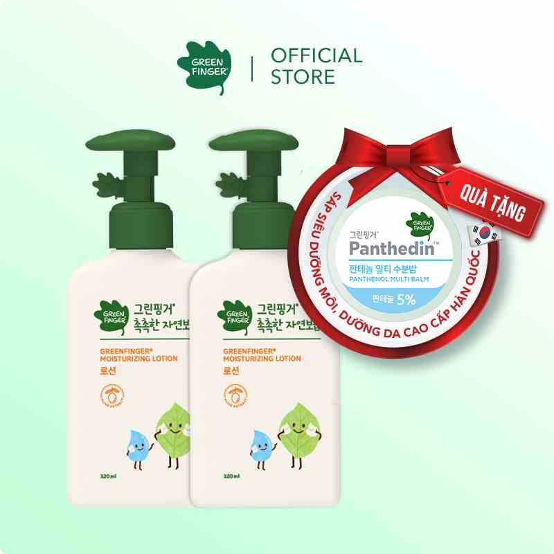 Combo 2 chai Sữa Dưỡng Thể Dưỡng Da Dịu Nhẹ cho bé (0-36 tháng) GREENFINGER CHOKCHOK MOISTURE LOTION 320ml