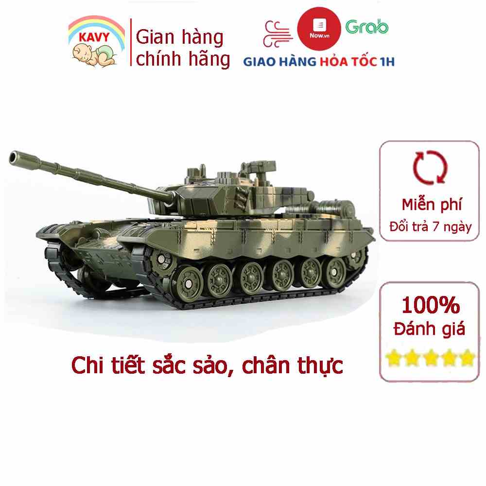 Đồ chơi mô hình xe tăng KAVY tỷ lệ 1:32 nhựa nguyên sinh quay 360 độ bánh xích cao su