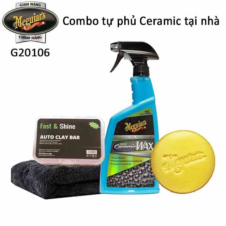 Meguiars Combo 4in1 ceramic wax - Bảo vệ sơn xe - Ngày ngày sáng bóng (Phủ ceramic tại nhà) - G20106