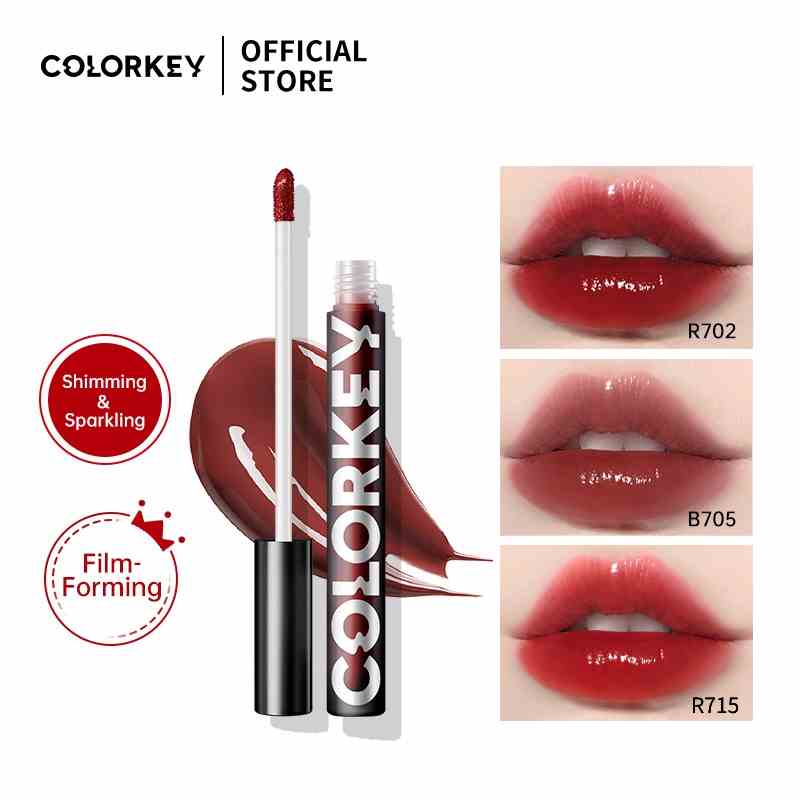 【COLORKEY】Son bóng Colorkey ánh nhũ long lanh nhiều màu sắc thời trang 1.7g