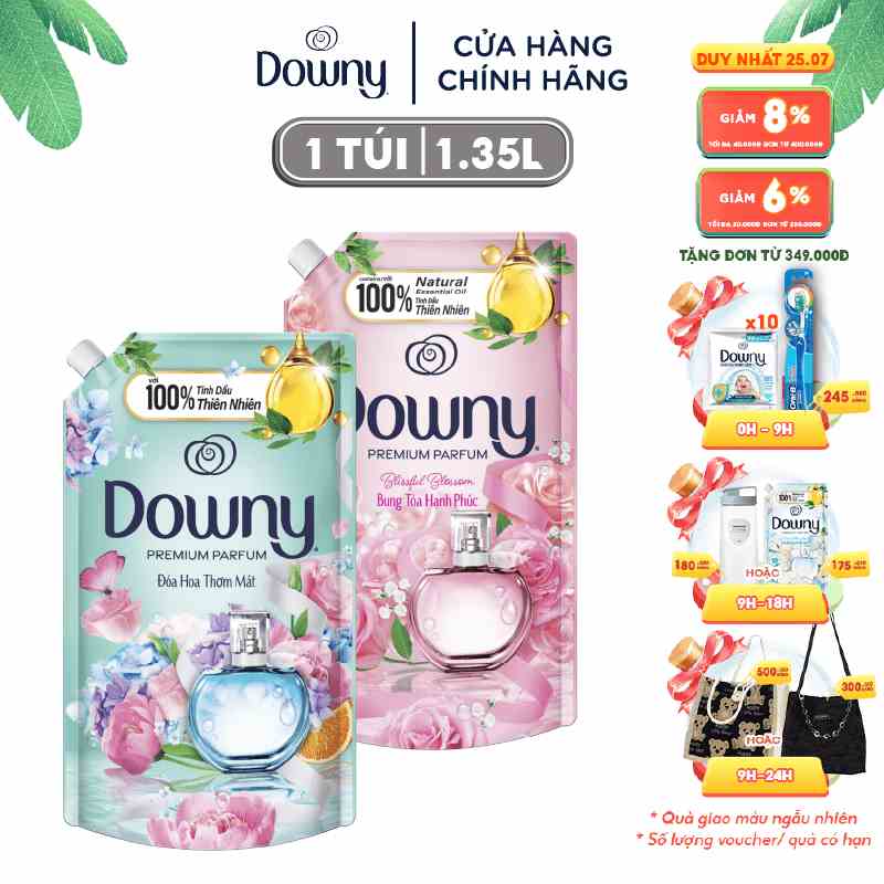 Nước Xả Vải Downy Túi 1.35L