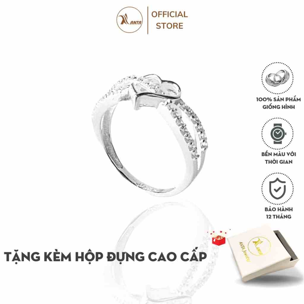 [Mã BMLTB35 giảm đến 35K đơn 99K] Nhẫn bạc 925 kiểu dáng mặt hình trái tim thời trang cho nữ ANTA Jewelry - ATJ6551M