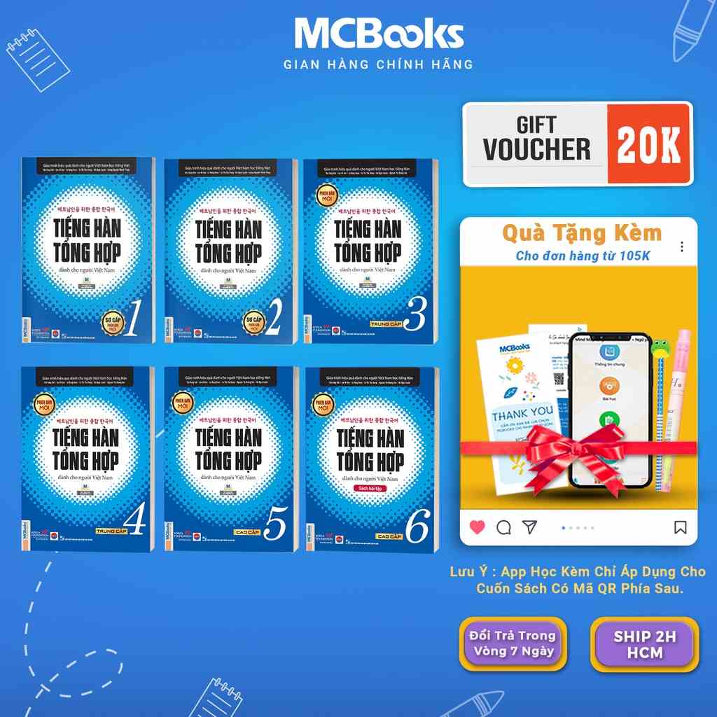 Sách- Tiếng Hàn Tổng Hợp Dành Cho Người Việt ( đen trắng )- Mcbooks